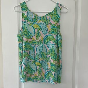 Lilly Pulitzer Kristen Floral Sleeveless Top - Green and Pink